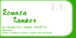 renata kamper business card